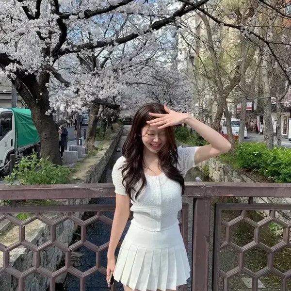 [BUNJANG] OHTE Chouchou Cardigan + Cindy Skirt Set / 온트 슈슈가디건 + 신디스커트 XS 세트판매
