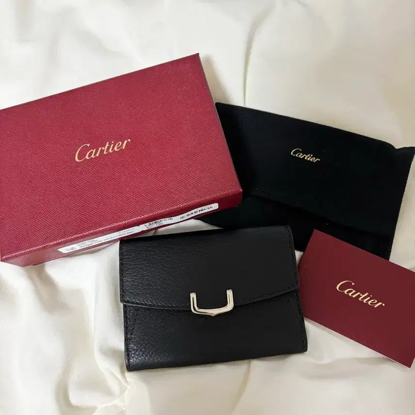 [BUNJANG] Cartier Black Leather Wallet Full Set / 까르띠에 지갑 블랙 가죽  풀세트