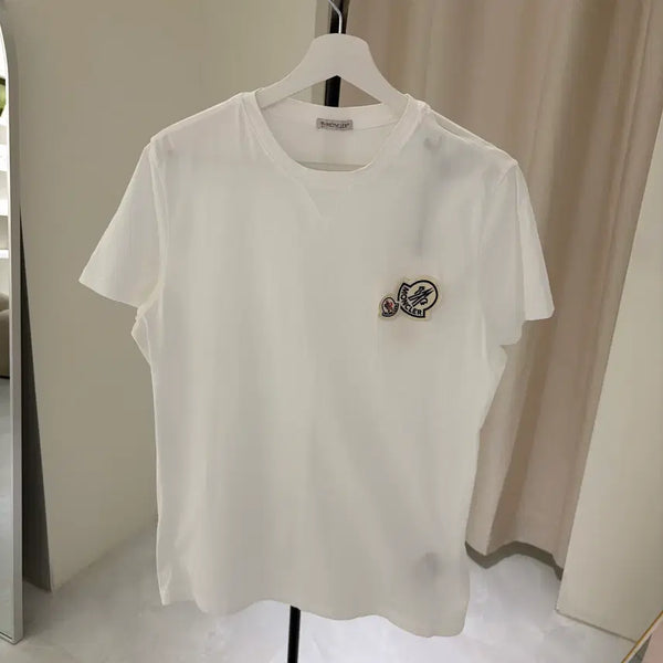 [BUNJANG] Moncler Double Logo Short Sleeve T-Shirt White M / [A]-(M) 몽클레어 더블와펜 반팔티 화이트
