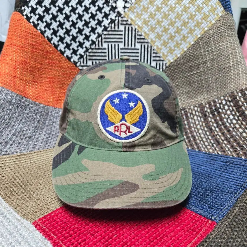 [BUNJANG] RRL Wing Logo Camo Snapback / [OS] RRL 더블알엘 윙로고 카모 미착용 새상품