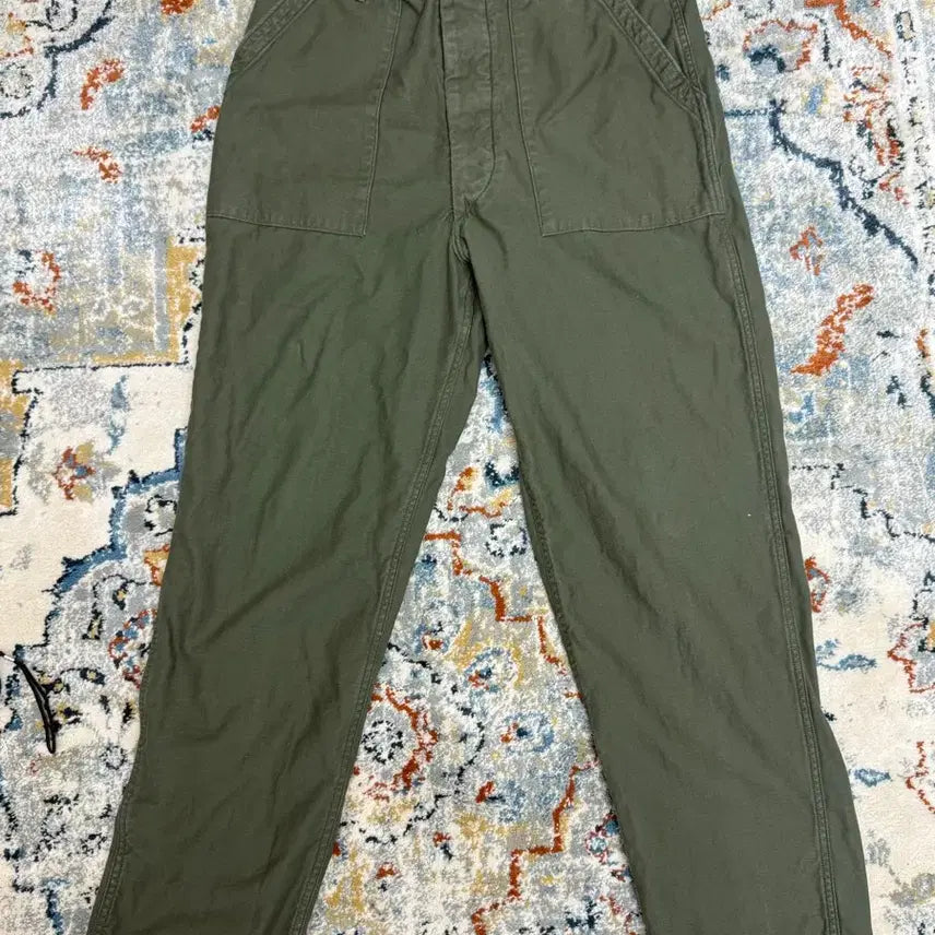 [BUNJANG] 1970s US Army OG-107 Fatigue Pants (38x33) - Deadstock Cotton Sateen / 70s 준데드스탁 오리지널 og107 퍼티그팬츠 38 실측 36