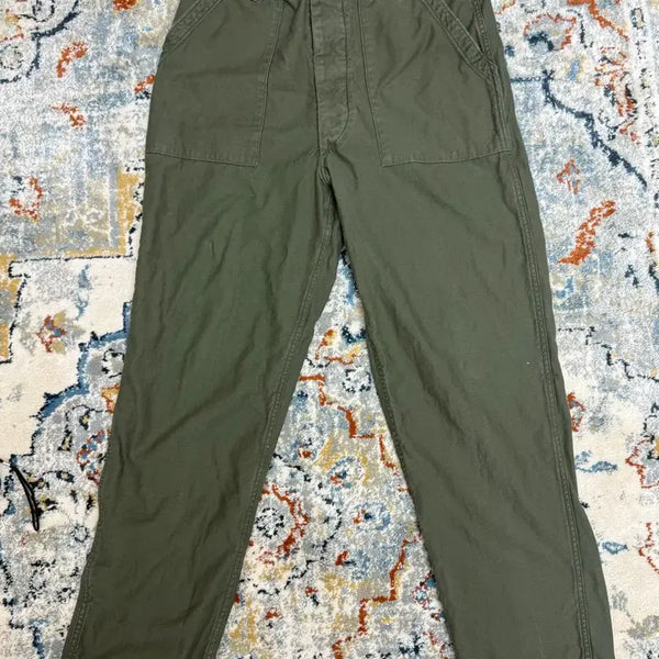 [BUNJANG] 1970s US Army OG-107 Fatigue Pants (38x33) - Deadstock Cotton Sateen / 70s 준데드스탁 오리지널 og107 퍼티그팬츠 38 실측 36