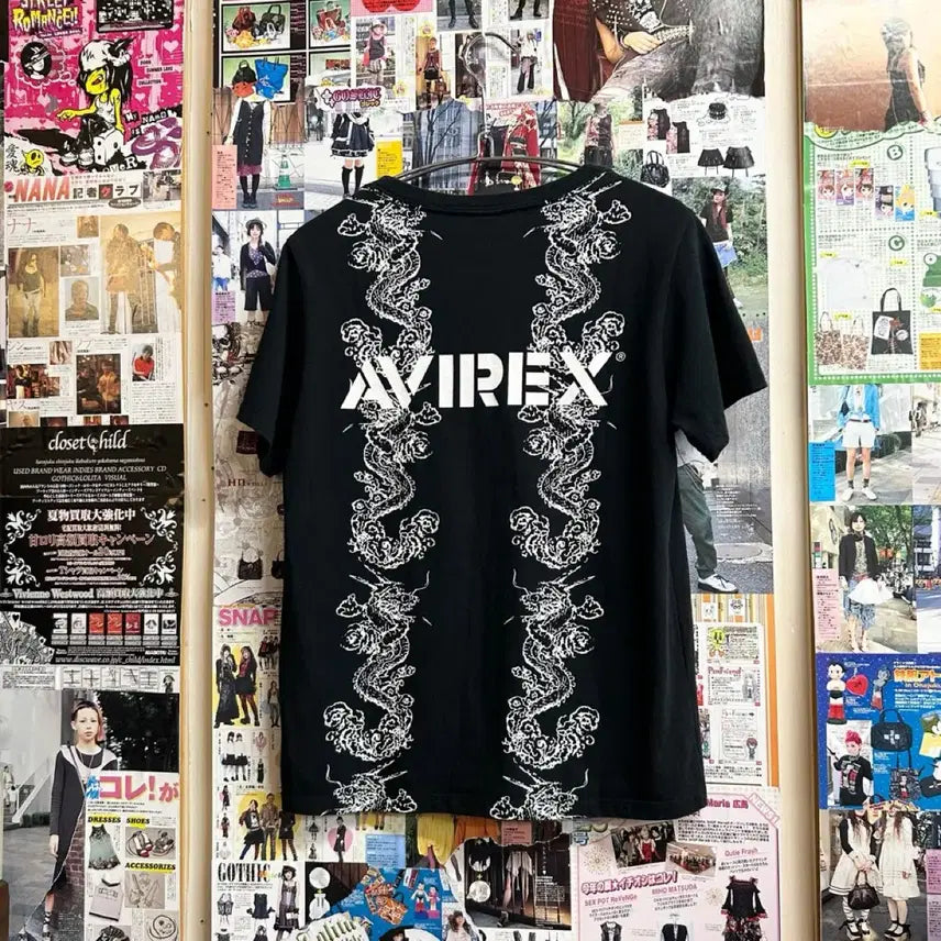 [BUNJANG] Avirex Dragon Print Pocket T-Shirt / 아비렉스 드래곤 프린팅 포켓 반팔