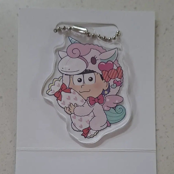 [BUNJANG] Osomatsusan Sega Collabo Cafe Unicorn Acrylic Charm Todomatsu / 오소마츠상 세가콜라보 카페 유니콘 아크릴참 토도마츠 6