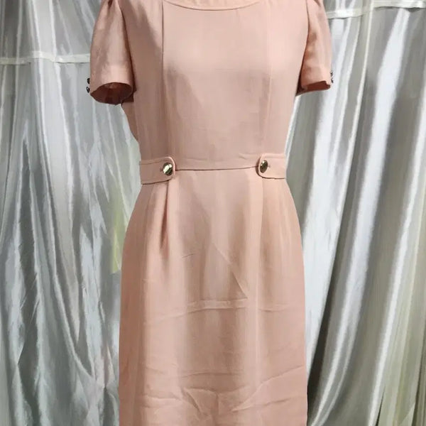 [BUNJANG] ab.plus Puff Sleeve Mini Dress - Apricot Pink / ab.plus 핑크 하객 원피스  러블리 퍼프소매 미니원피스