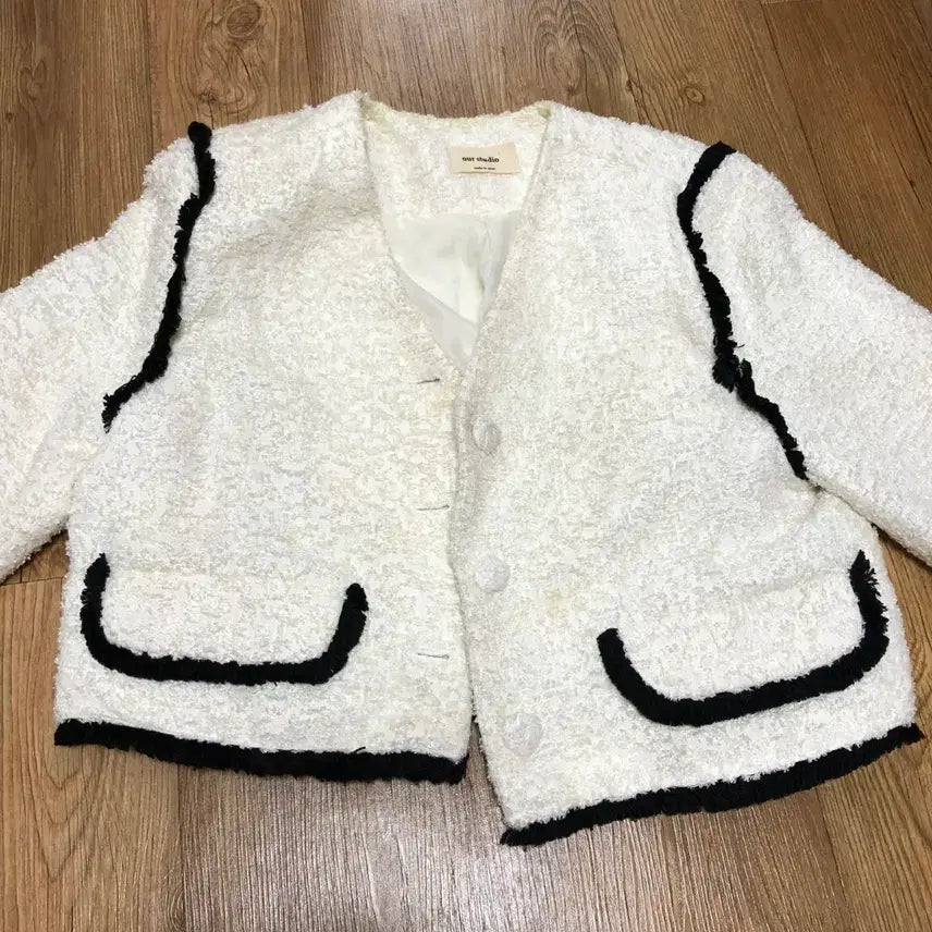[BUNJANG] Our Studio Tweed Jacket White / our studio 트위드 자켓 흰색