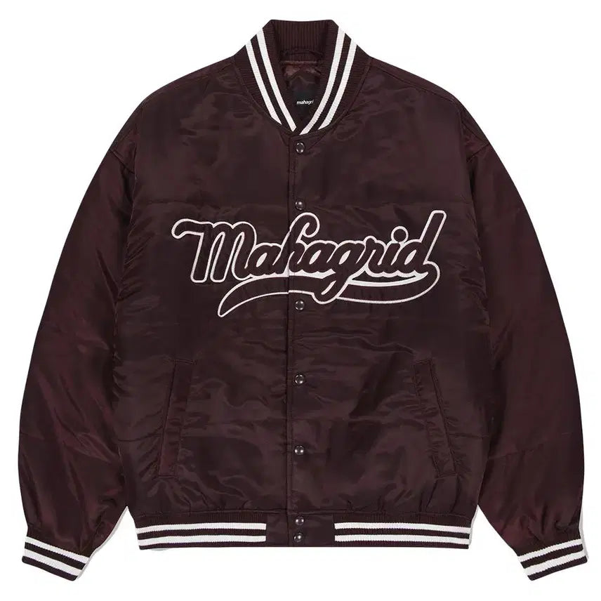 [BUNJANG] Mahagrid Stadium Jacket Brown L / 마하그리드 스타디움 자켓 브라운 L