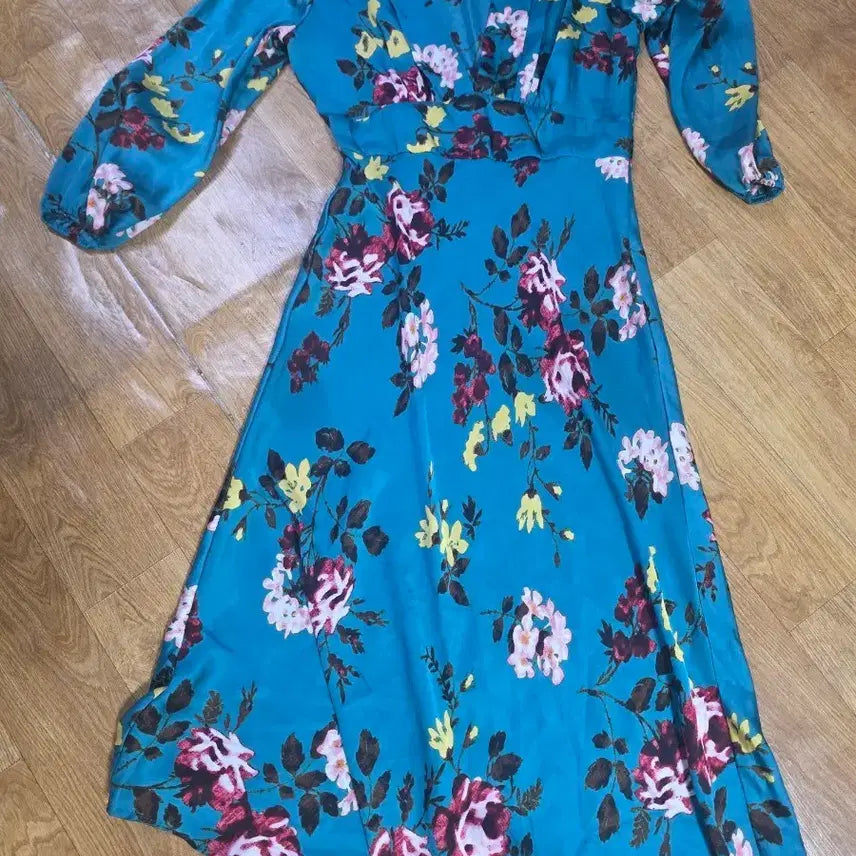 [BUNJANG] ZARA Floral Long Dress Blue / 자라 ZARA 플라워 롱 원피스 블루(S)  19