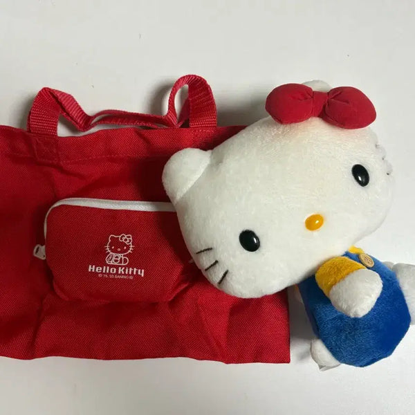 [BUNJANG] Hello Kitty Plush Doll & Shopping Basket Set / 헬로키티 인형&장바구니
