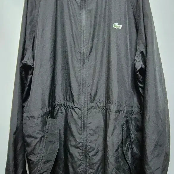 [BUNJANG] Lacoste Black Hooded Long Windbreaker 4XL / 라코스테 블랙 후드 롱 바람막이 4xl(재고3개)