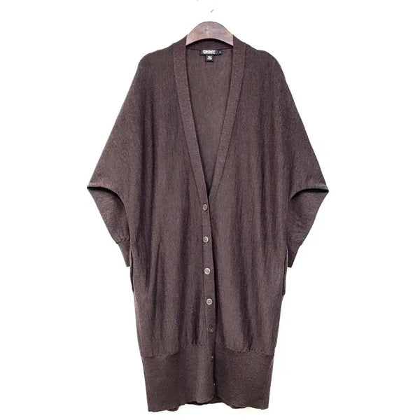 [BUNJANG] DKNY Merino Wool Dolman Sleeve Cardigan / +DKNY 메리노울 브라운 돌먼 슬리브 가디건 매장정품 B115