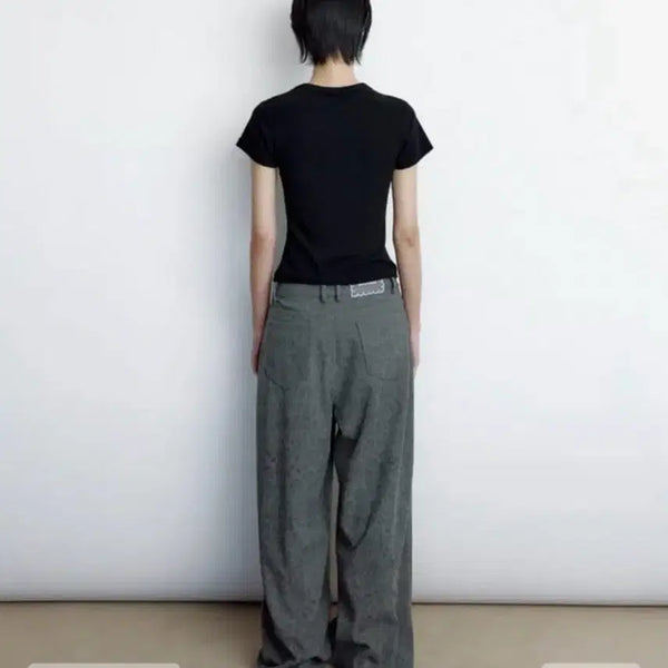 [BUNJANG] Rough Neck Leopard Wide Pants / 러프넥 레오파드 와이드 팬츠