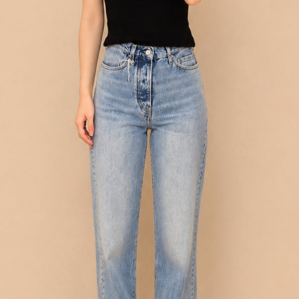 [BUNJANG] Totem Twisted Seam Denim Jeans Full Length / 토템 트위스티드 심 데님 청바지 풀 렝스 231-240-741-485