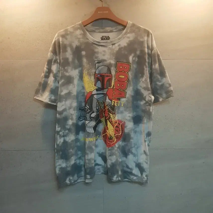 [BUNJANG] Star Wars Boba Fett Tie-Dye Short Sleeve T-Shirt XL / 스타워즈. 보바펫. 타이 다이 반팔티