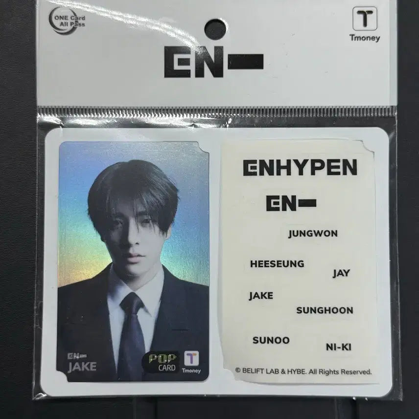[BUNJANG] ENHYPEN Jake T-Money Transportation Card (Sealed) / 제이크 티머니 교통카드