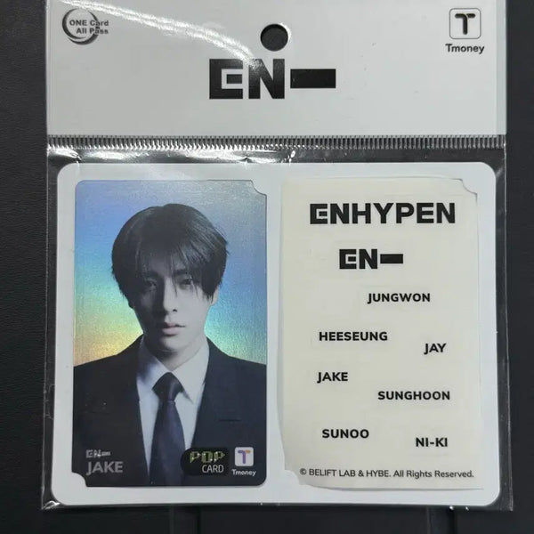 [BUNJANG] ENHYPEN Jake T-Money Transportation Card (Sealed) / 제이크 티머니 교통카드