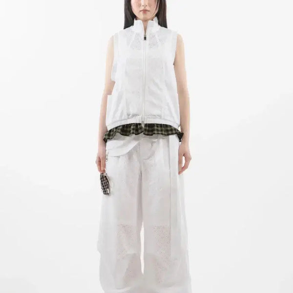 [BUNJANG] Duomiu Eyelet Belt Bag Pants White Size 2 / 뚜오미오 아일렛 벨트백 팬츠 화이트 2사이즈