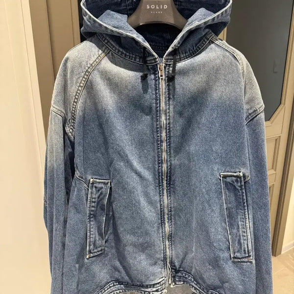 [BUNJANG] Juun.J Denim Hooded Jacket M / 준지 데님 후드집업 M