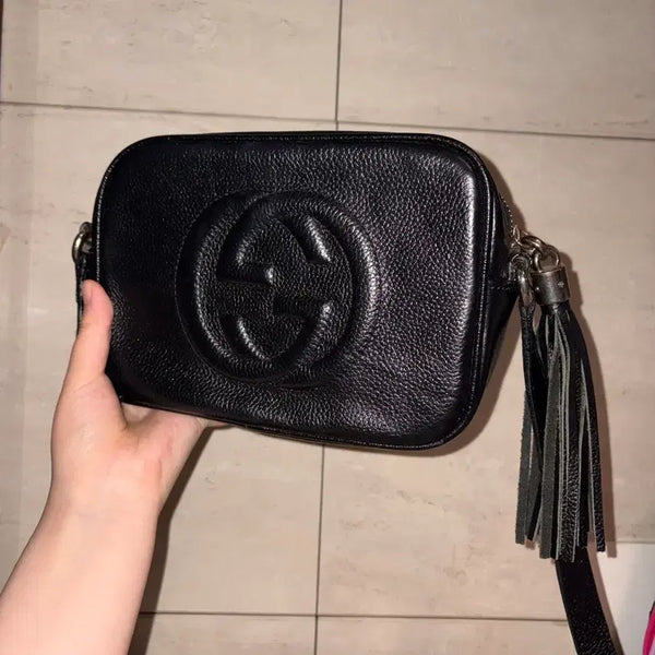 [BUNJANG] Gucci Soho Disco Bag Black Tassel Shoulder Bag / 구찌 소호 디스코백 블랙 태슬 숄더백