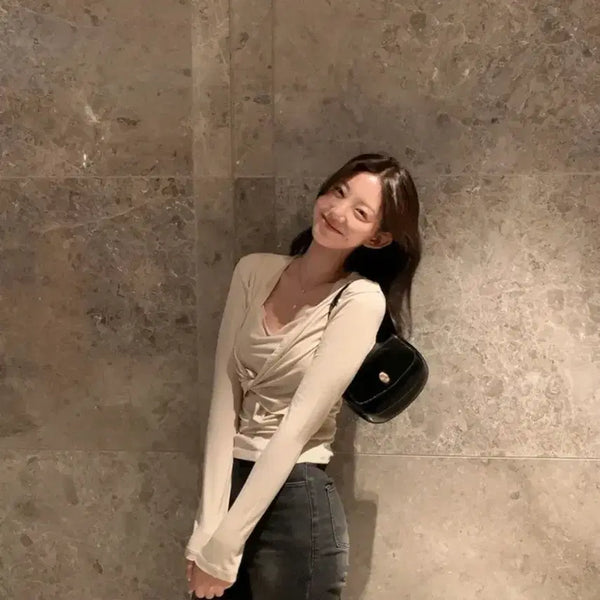 [BUNJANG] Zaenio Ellora Shirring Set - Beige / 제니오 zaenio 엘로라 셔링 세트