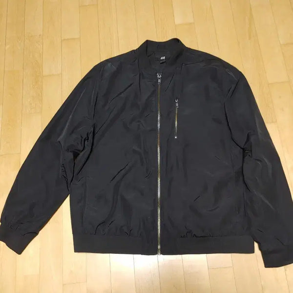 [BUNJANG] H&M Black Bomber Jacket XL / H&M 항공점퍼 블랙 봄버자켓 XL