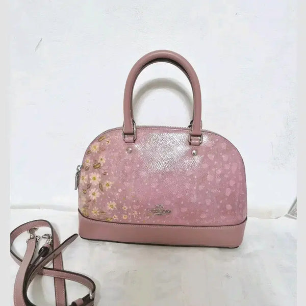 [BUNJANG] Coach Flower Dome Tote Bag Shoulder Bag Pink / 코치 플라워 돔 토트백 숄더백 핑크