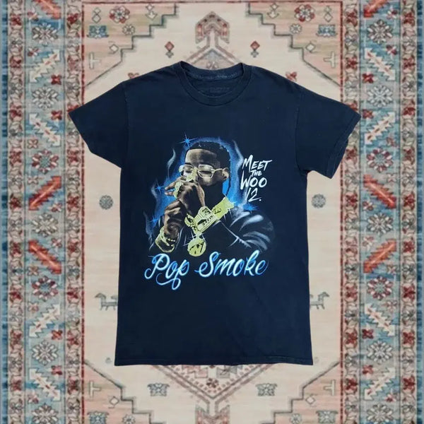 [BUNJANG] Pop Smoke Meet The Woo T-Shirt Black Size S / 팝스모크 Meet The Woo 반팔 티셔츠 블랙 (S)