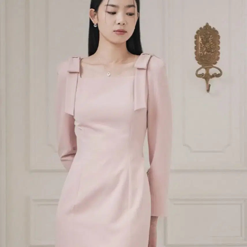 [BUNJANG] Flooum Cupcake Long Sleeve Dress Pink Size S / 플로움 컵케이크 롱슬리브 핑크 s 드레스 원피스