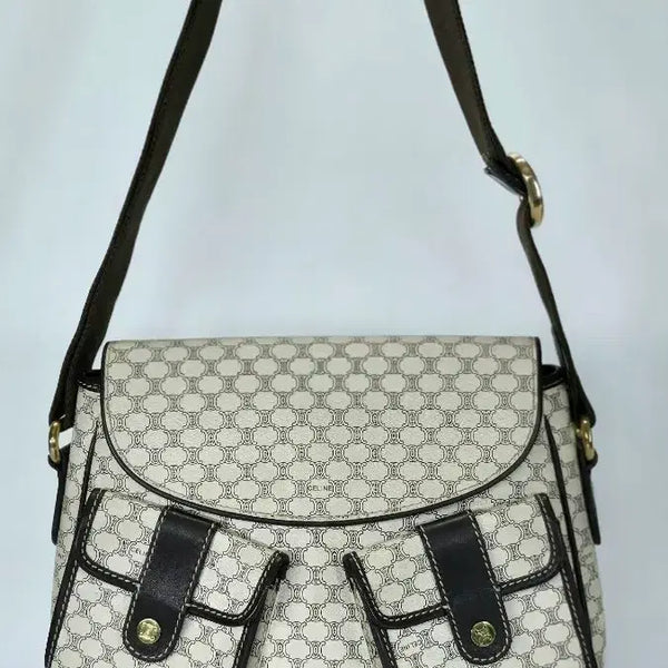 [BUNJANG] Celine Macadam Triomphe Two Pocket Shoulder Bag / 셀린느 마카담 트리옹프 투포켓 숄더백