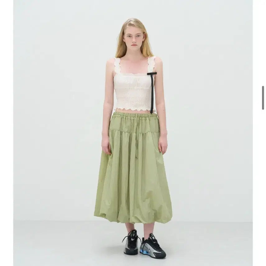 [BUNJANG] Poeto Tipsy Skirt Olive / 포에토 팁시 스커트 올리브