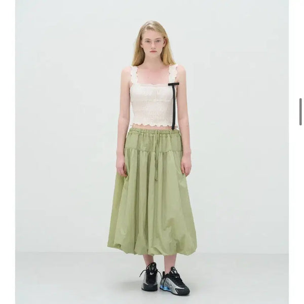 [BUNJANG] Poeto Tipsy Skirt Olive / 포에토 팁시 스커트 올리브