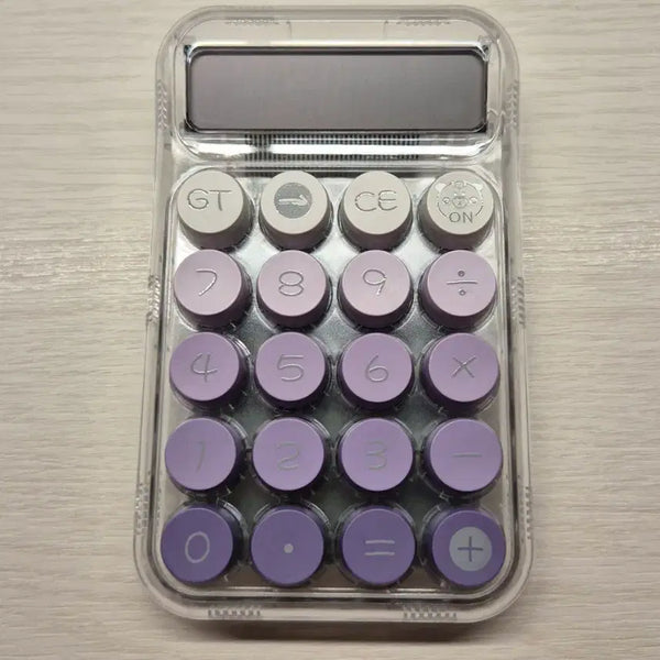 [BUNJANG] Pastel Transparent Purple Calculator / 파스텔 투명 퍼플 계산기