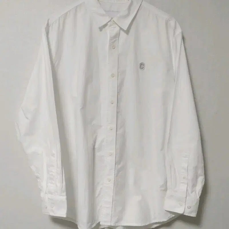 [BUNJANG] Covernat C Logo Oxford Shirt White / [M] 커버낫 C 로고 옥스포드 셔츠 화이트