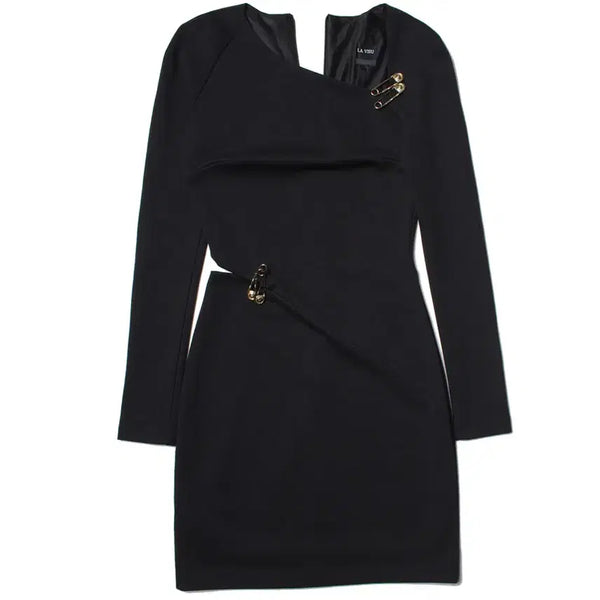 [BUNJANG] Safety Pin Cut-out Dress Skinny Fit / 55 세이프티핀 컷아웃드레스 스키니핏 098