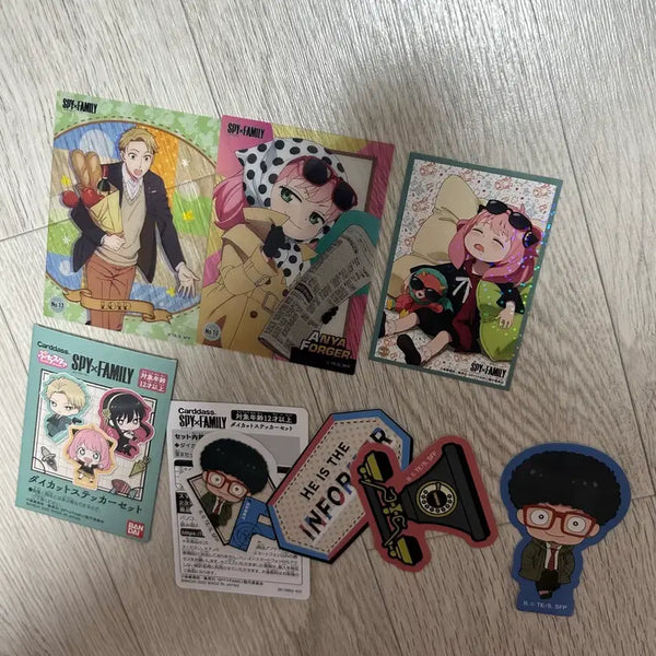 [BUNJANG] Spy x Family Anya Clear Card Sticker Bundle Set / 스파이 패밀리 스파패 아냐 클리어 카드 스티커 일괄