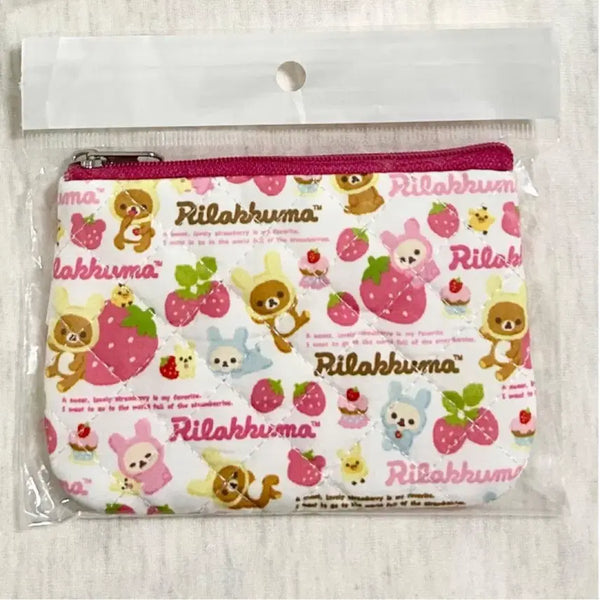 [BUNJANG] Spins x Rilakkuma Strawberry Usagi Mini Pouch / 코리락쿠마 스핀스 딸기 우사기 미니 파우치