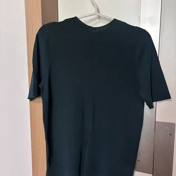 [BUNJANG] Dark Green Knit Short Sleeve Top / 짙은녹색 니트반팔