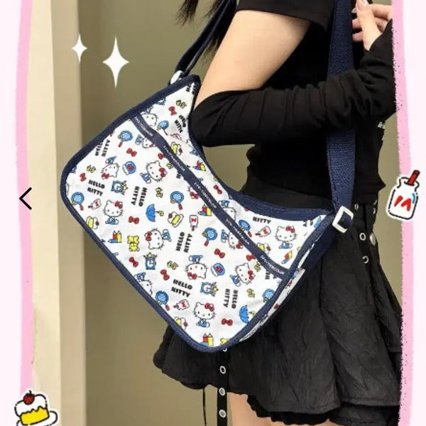 [BUNJANG] ZGO Hello Kitty Large Shoulder Bag Crossbody Bag / 신상 ZGO 산리오 헬로키티 대용량 숄더백 크로스백 새상품