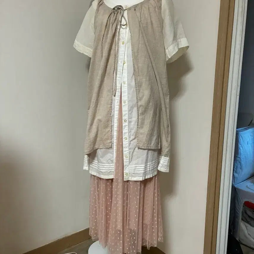 [BUNJANG] Lovely Teacher Set (Blouse + Long Skirt) / 러블리 바선생 세트(블라우스+롱스커트)
