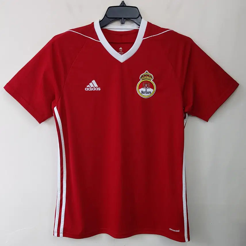 [BUNJANG] Adidas V-Neck Short Sleeve Jersey Red 105 (Unworn) / 미착용 아디다스 105 V넥 반팔 져지. RD. S