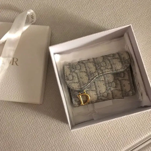 [BUNJANG] Dior Saddle Oblique Card Holder Grey / 디올 새들 오블리크 카드지갑 그레이