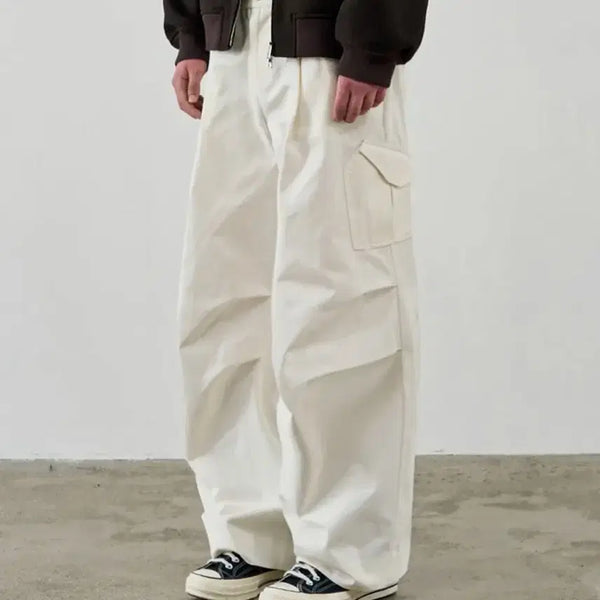 [BUNJANG] Draw Fit Cargo Parachute Chino Pants - Off White, Size M / [새상품] 드로우핏 카고 파라슈트 치노팬츠