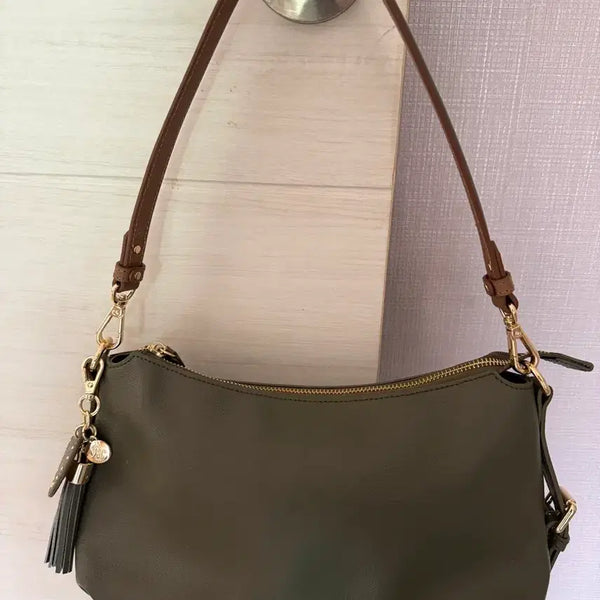 [BUNJANG] Pierre Cardin Women's Crossbody Bag Olive / (새상품급) 피에르가르뎅 여성 크로스백 올리브