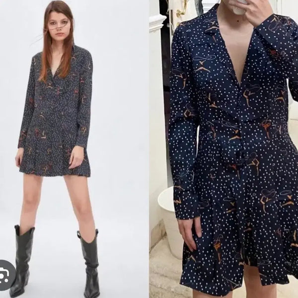 [BUNJANG] Zara Rhythm Pleats Mini Dress M / 자라 리듬체조 플리츠 원피스 m