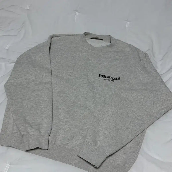 [BUNJANG] Fear of God Essentials Sweatshirt Light Oatmeal M / 피오갓 에센셜 스웨트셔츠 라이트 오트밀 M