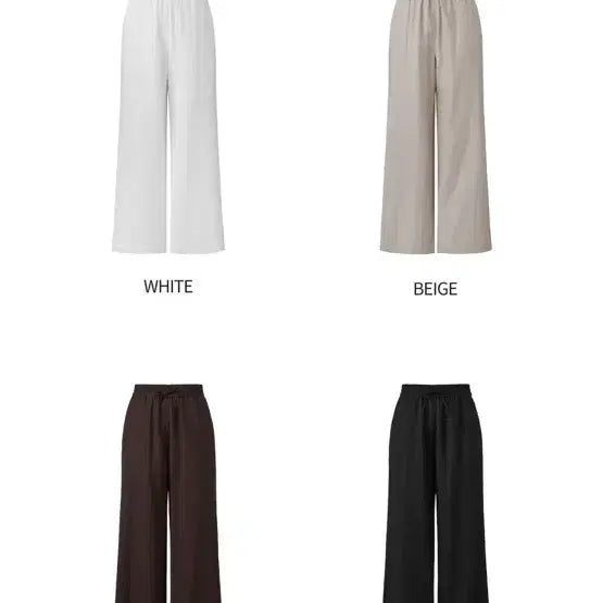 [BUNJANG] Linen Blended Wrinkle-Free String Pants (Set of 4) / 26SS 린넨 블렌디드 링클프리 스트링 팬츠 4종 55