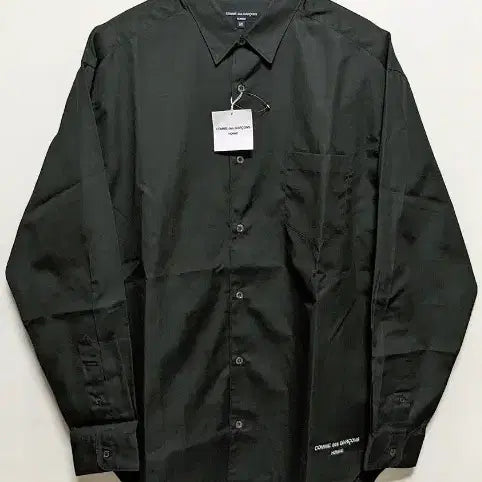 [BUNJANG] Comme des Garçons Homme Logo Shirt Black M / 꼼데가르송 옴므 로고 셔츠 블랙 M