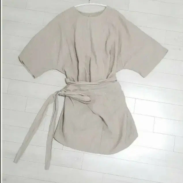 [BUNJANG] Linen Wrap Loose Fit Top / 린넨 랩 루즈핏 상의