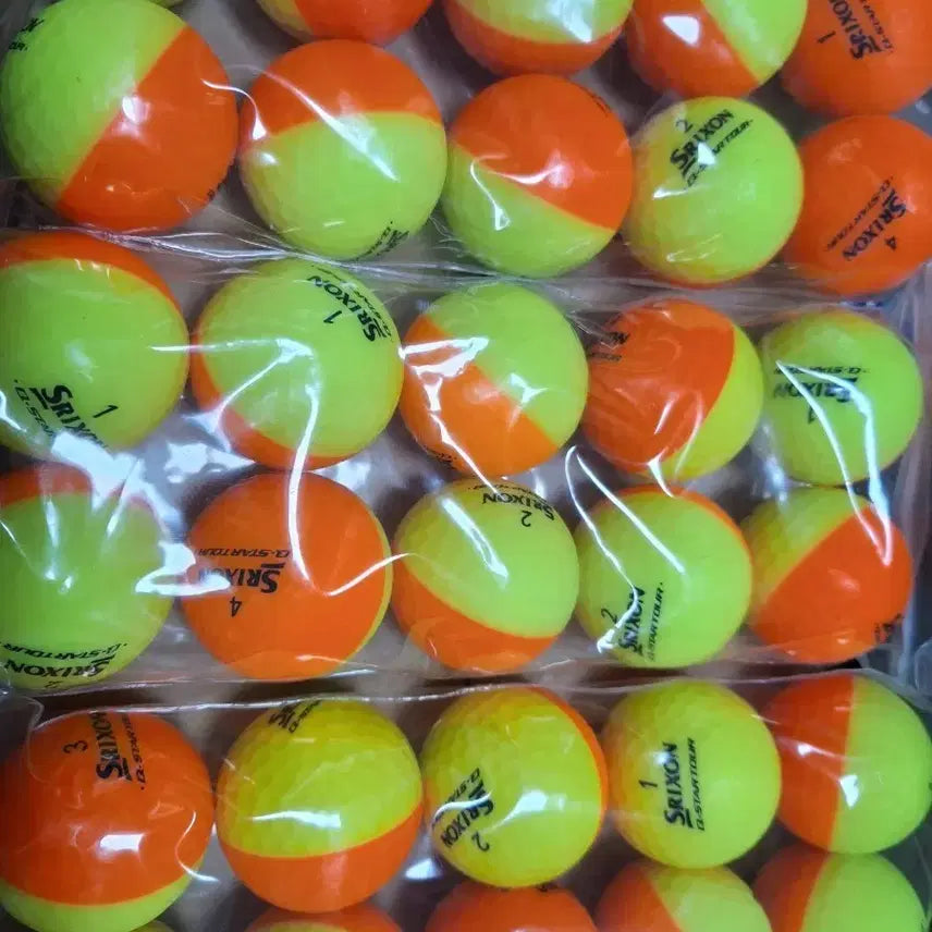 [BUNJANG] Srixon Q-Star Golf Balls (Orange/Fluorescent) - 60 Count / 스릭슨 반반공 큐스타 오랜쥐컬러 / 모음 60알 필드용 깔끄미