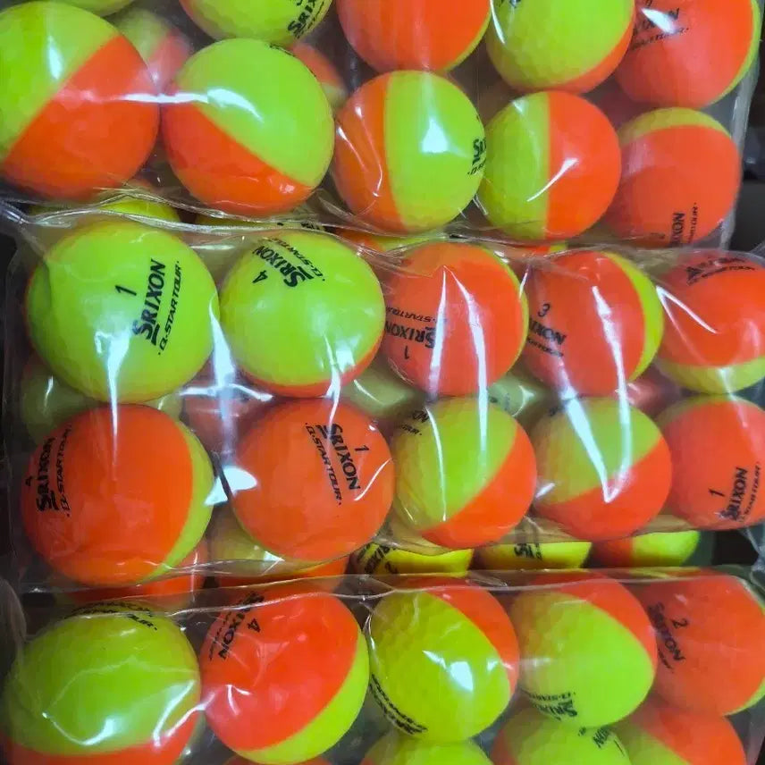[BUNJANG] Srixon Q-Star Golf Balls (60 Balls) - Mixed Orange/Yellow / 스릭슨 반반공 큐스타 60알 깔끄미 필드용 오랜지컬러 모음